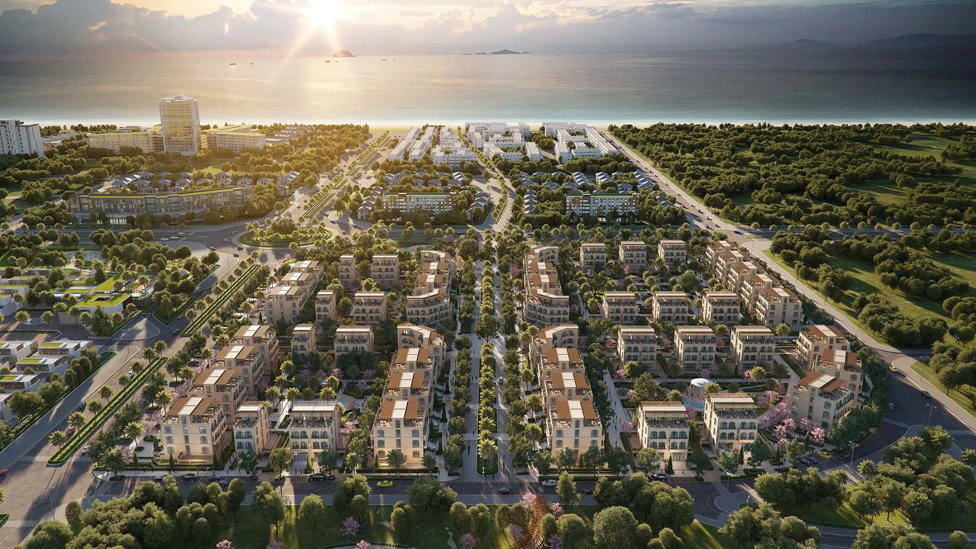 Palm Garden Shop Villas Phu Quoc phoi canh tong the