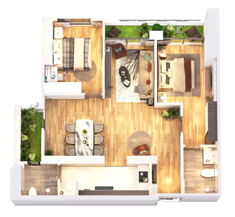 Grand SunLake bố trí căn 2PN