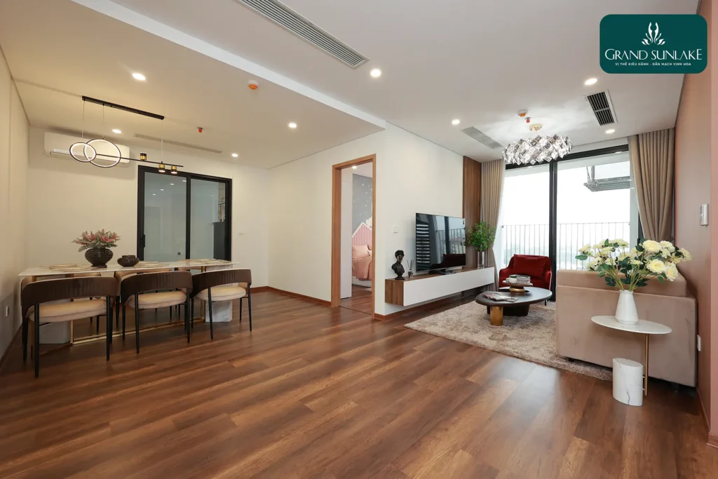 Grand Sunlake nhà mẫu 2PN - sinh hoạt chung