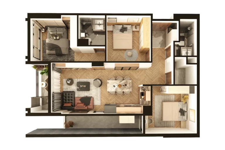 Capital Elite - layout căn 105 m2