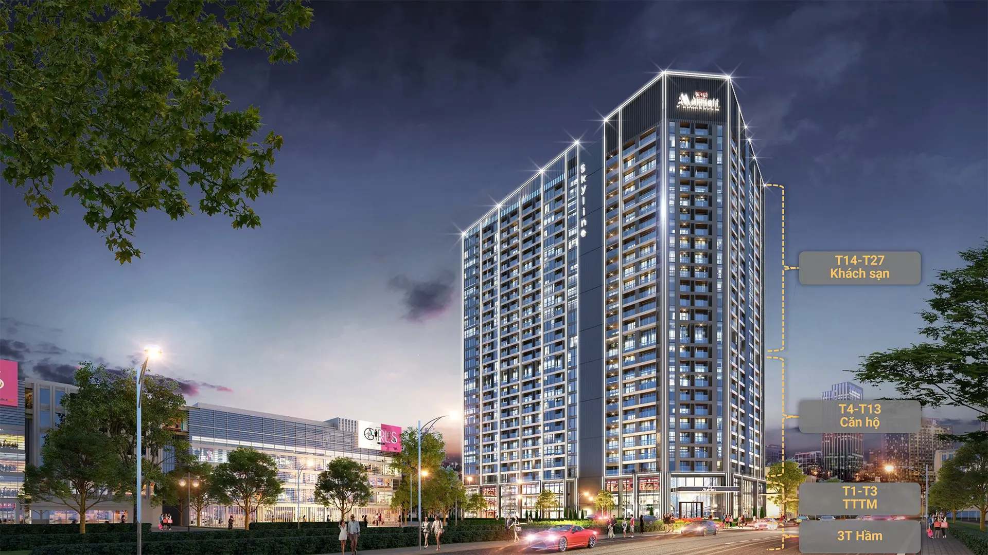 Skyline West Lake - Các tầng chức năng