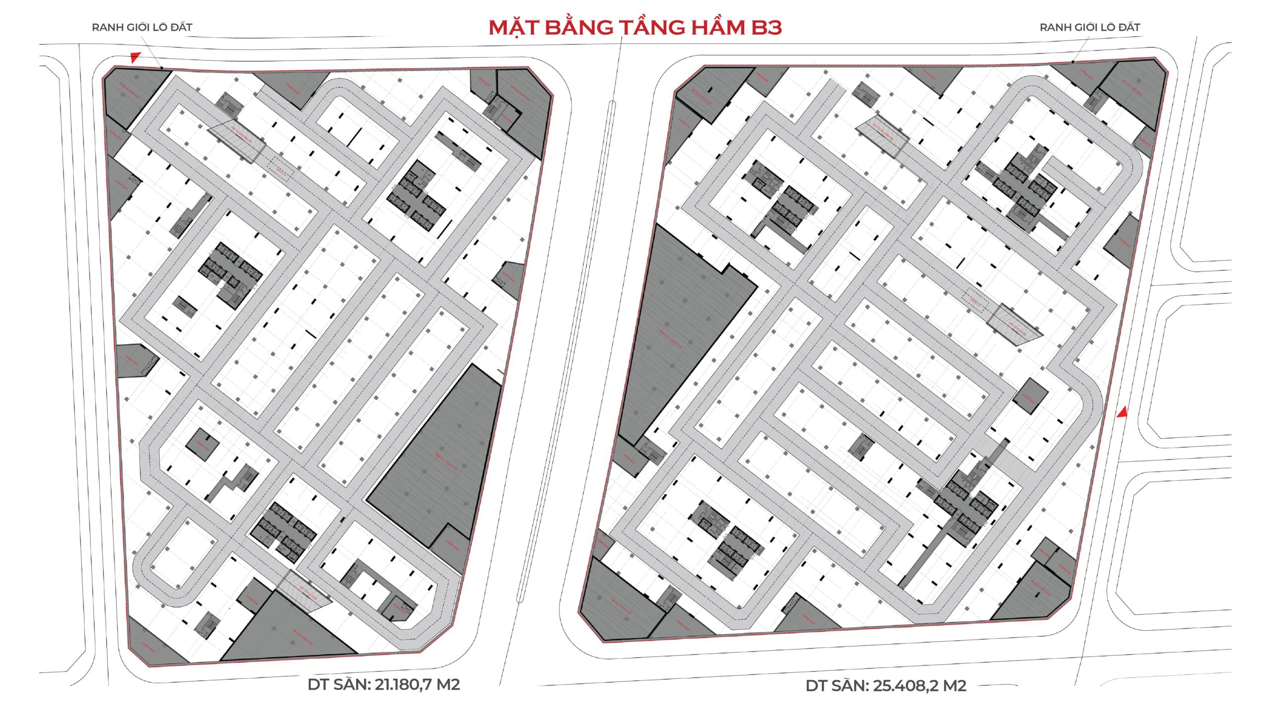 Mặt Bằng Tầng Hầm B3