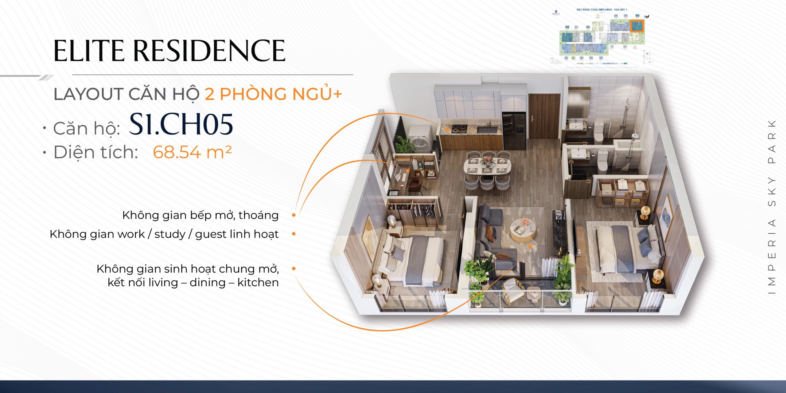 Nội thất căn hộ 2PN