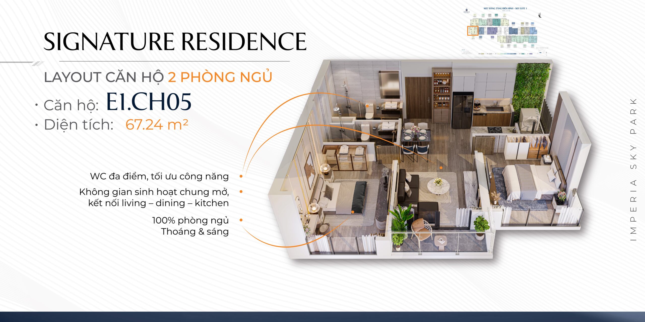 Nội thất căn hộ 2PN