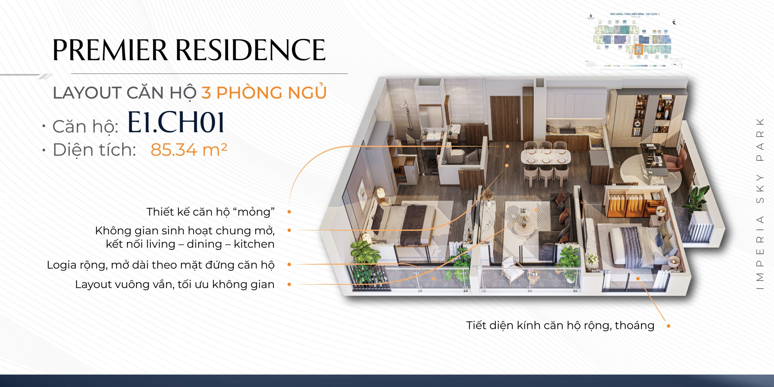 Nội thất căn hộ 3PN