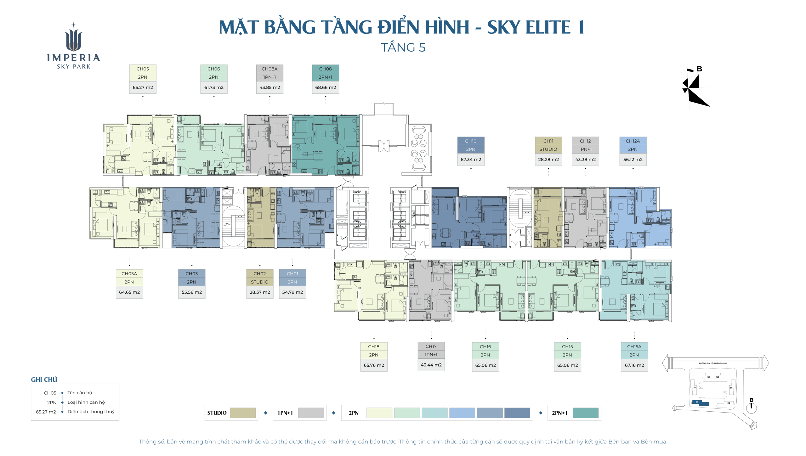 Mặt bằng tòa MBT-Sky Elite1_ Tầng 05