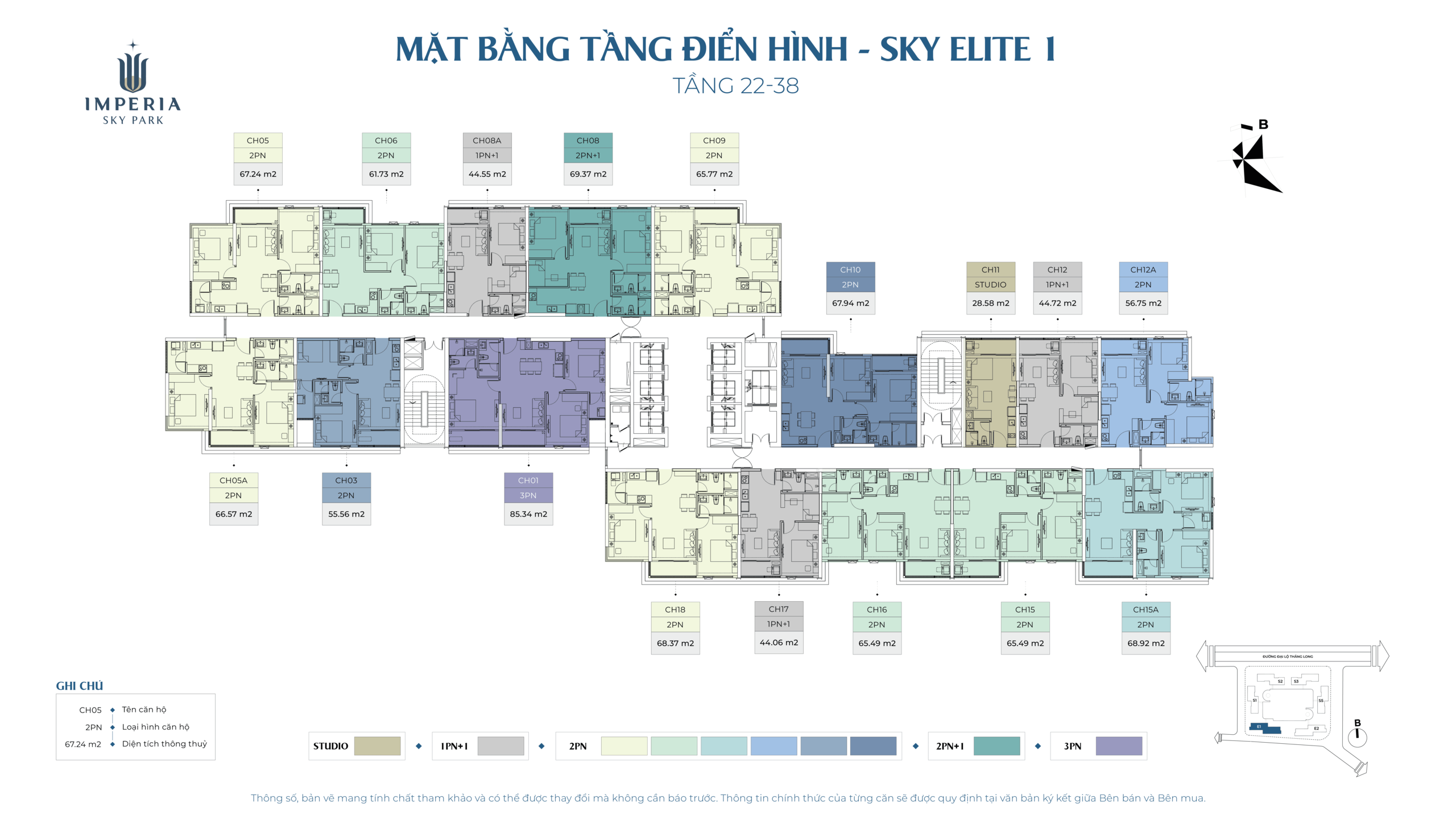 Mặt bằng tòa MBT-Sky Elite1_ Tầng 22-38