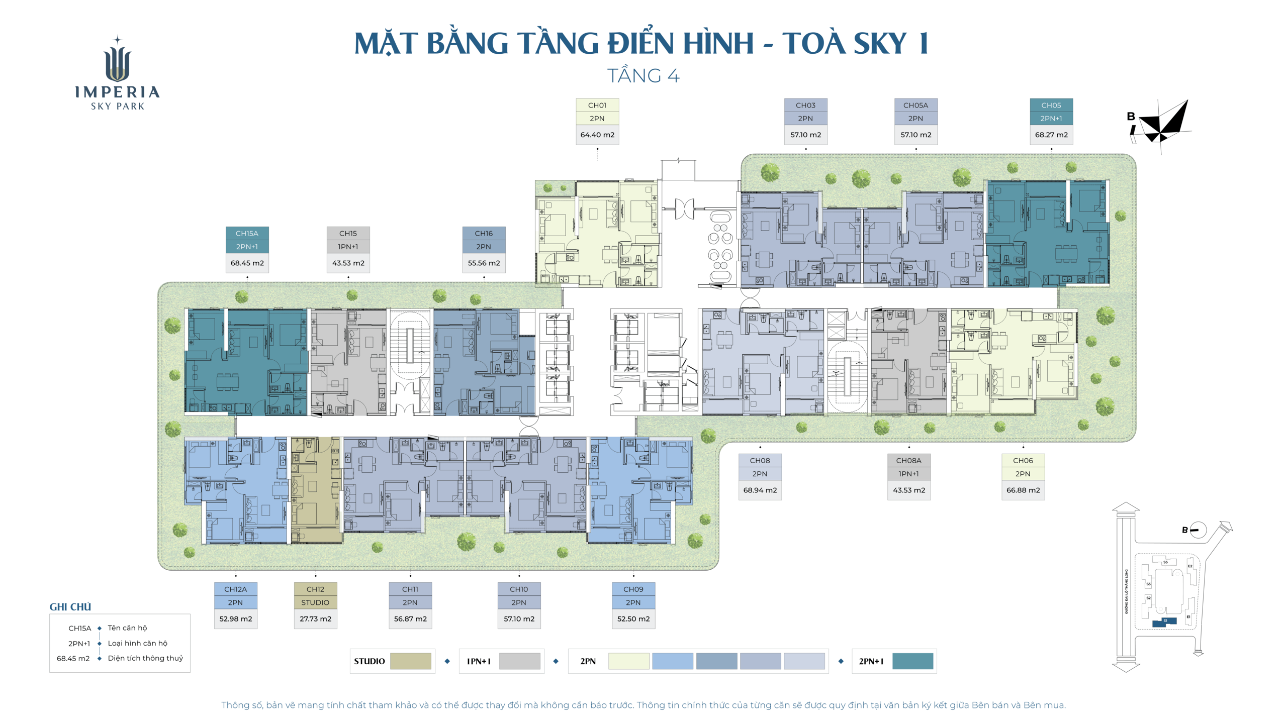 Mặt bằng tòa Sky 1