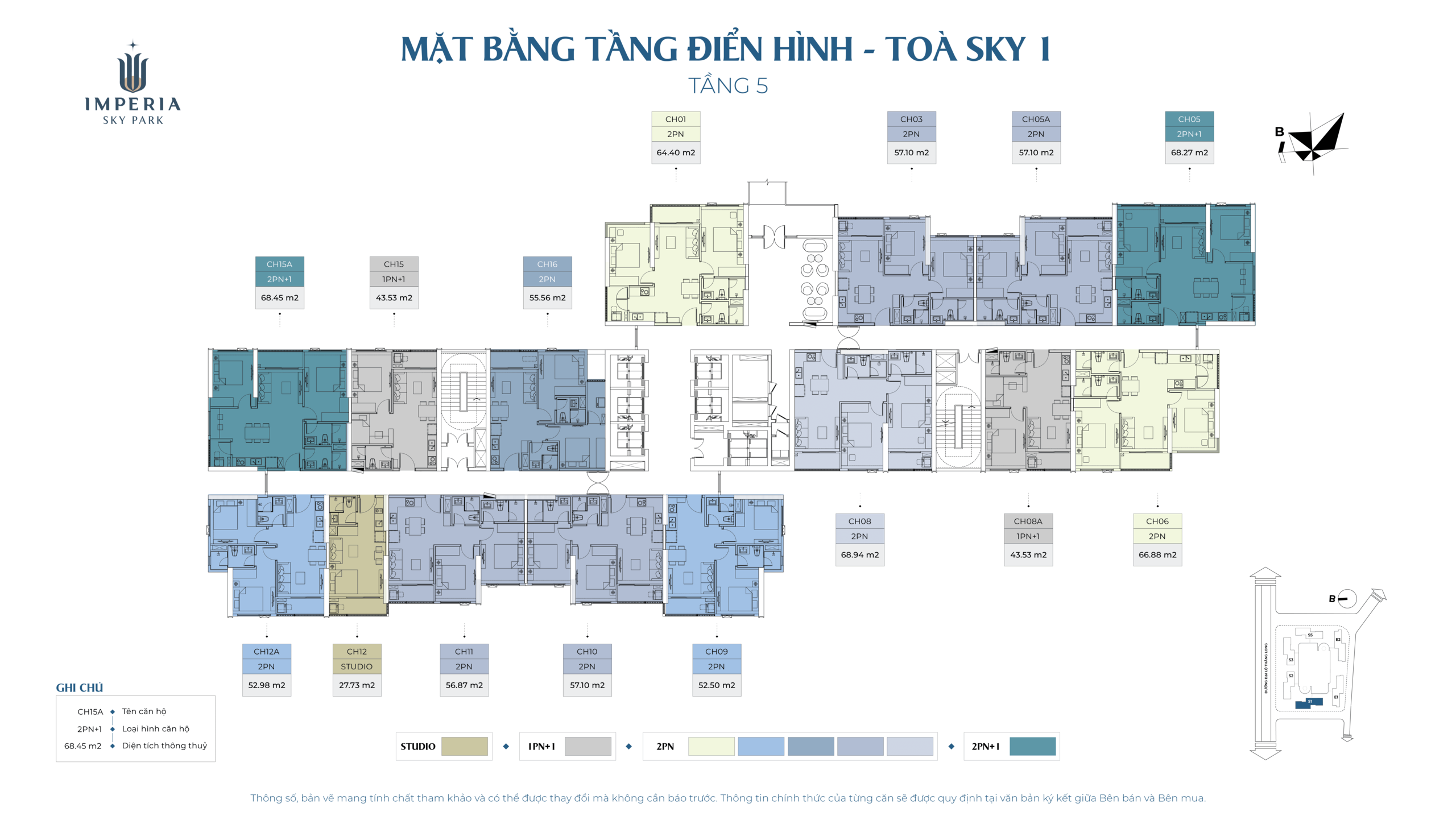 Mặt bằng tòa Sky 1