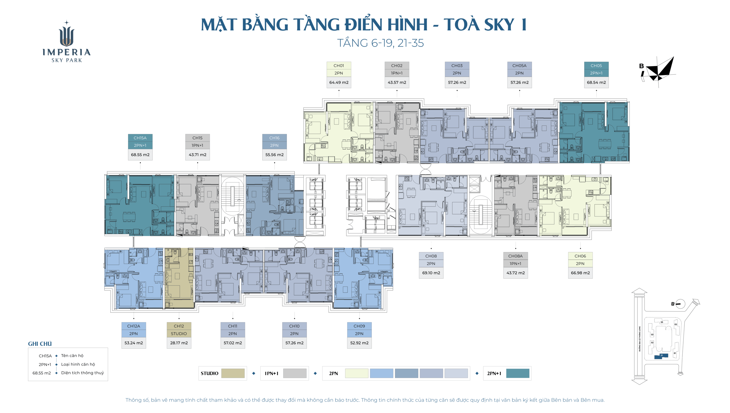 Mặt bằng tòa Sky 1