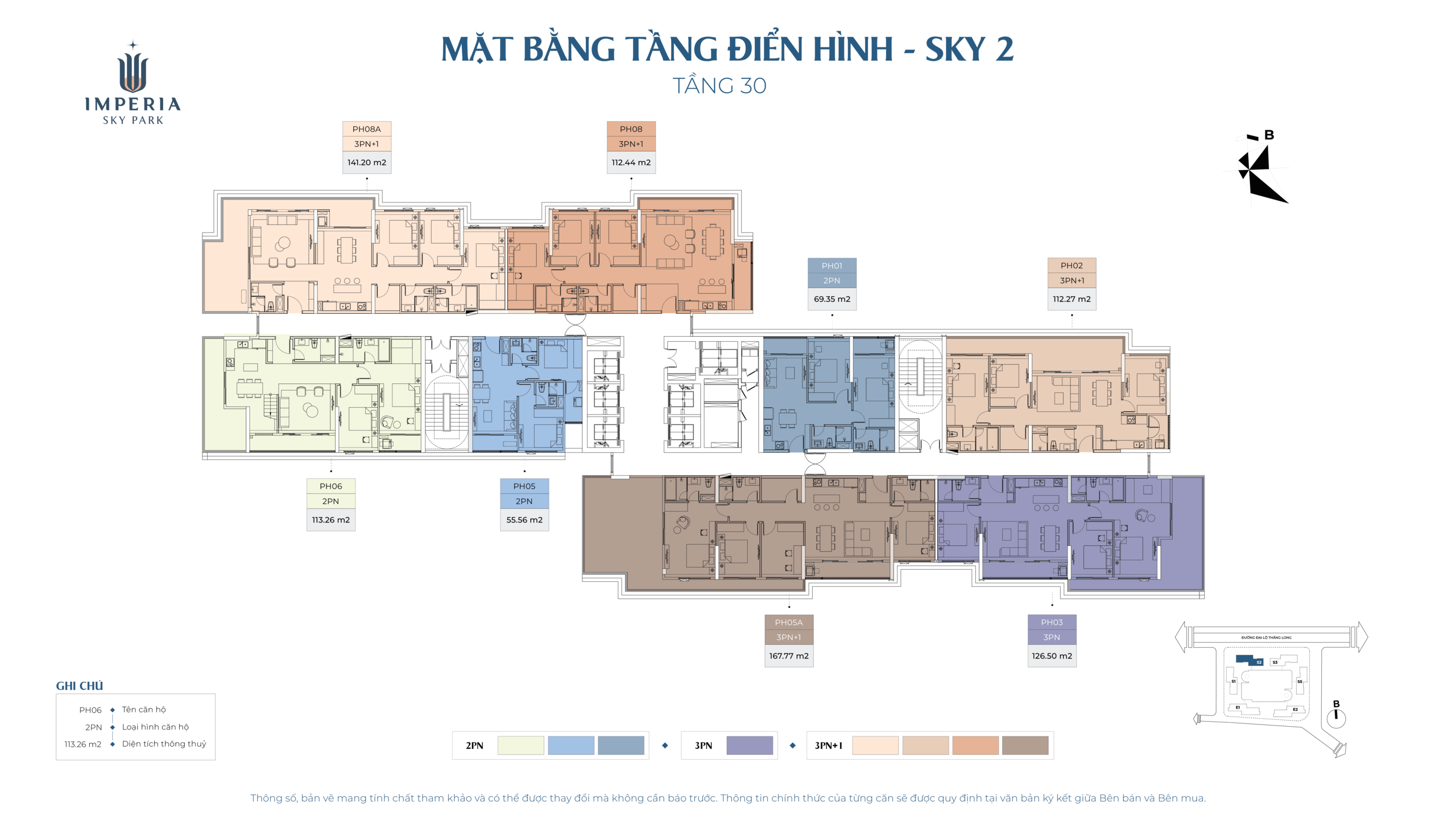 Mặt bằng tòa Sky2_Tầng 30