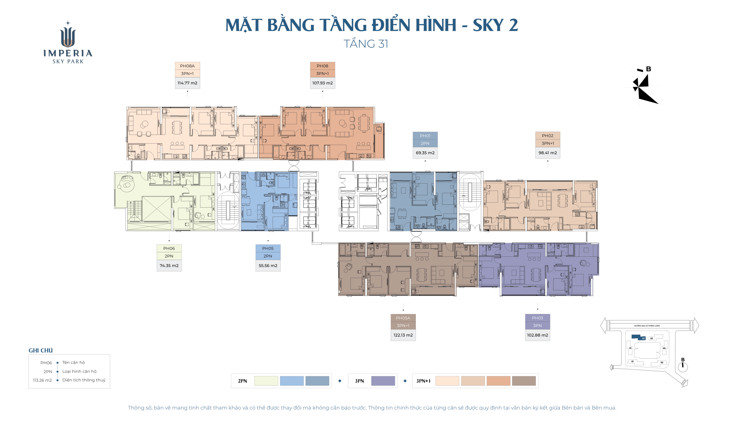 Mặt bằng tòa Sky2_Tầng 31