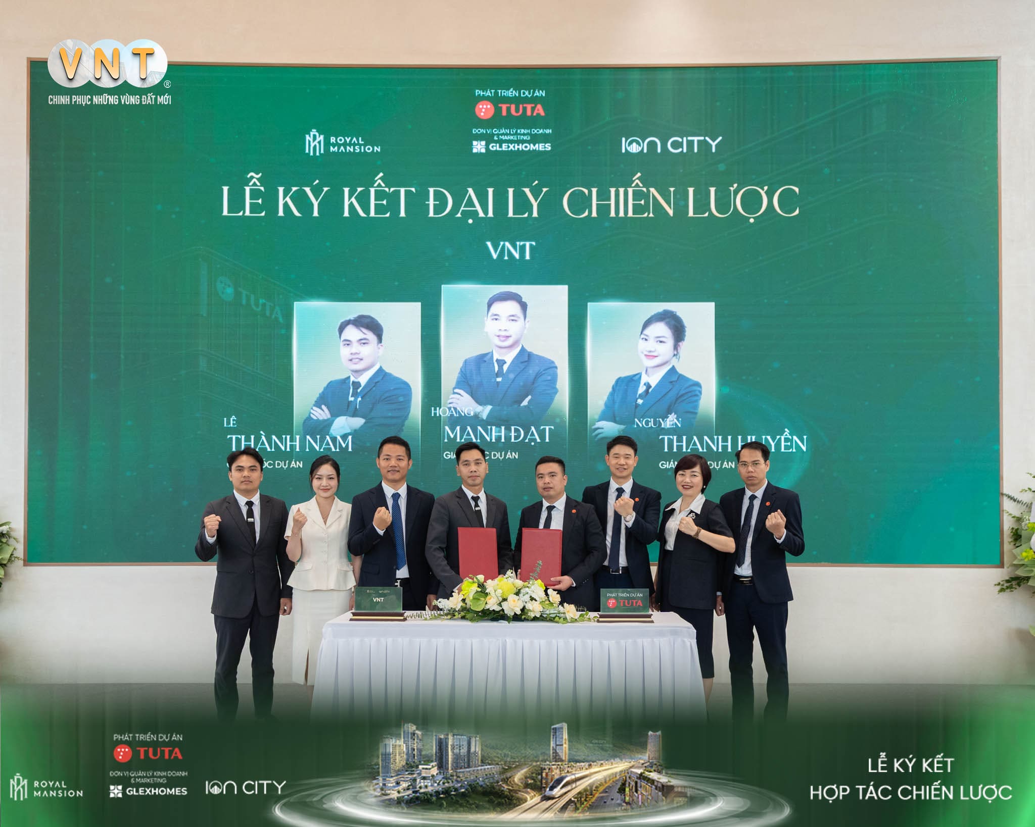 Lễ ký kết hợp tác giữ Địa Ốc VNT và Chủ đầu tư